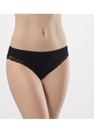 Türen 238 İkili Likralı Fistolu Bikini - Siyah Siyah