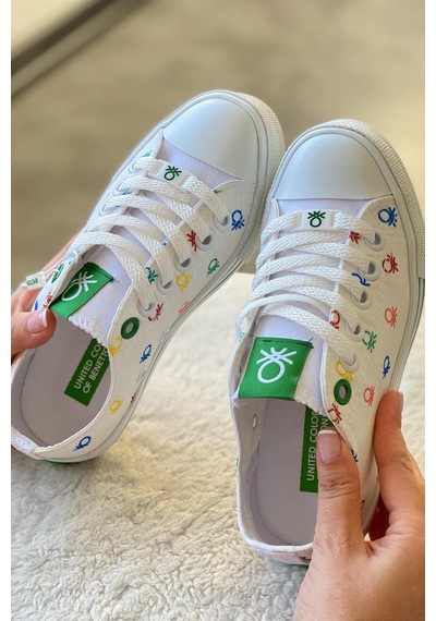 United Colors Of Benetton Benetton Bn-30186 Çocuk Convers Ayakkabı BN-30186-R0198 Beyaz