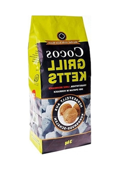 Cocos Briket Mangal Kömürü, 3 Kg, Yüksek Kalite, Uzun Yanma Süresi Acı Kahverengi
