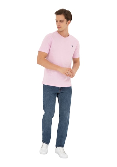 U.S. Polo Assn. Erkek Bisiklet Yaka Basic T-shirt Pembe