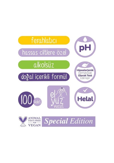 Kişisel Bakım Havlusu 100'lü Herbal