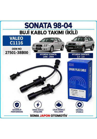 Sonata 98-04 Buji Kablo Takımı İkili 27501-38b00 C1116