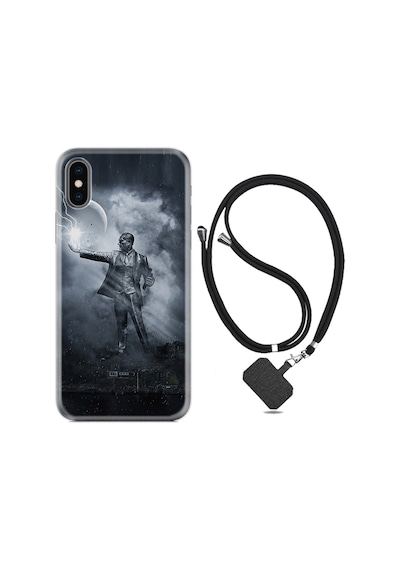 Apple Uyumlu iPhone X XS Kılıf Boyun Askılı Atatürk 6 1796