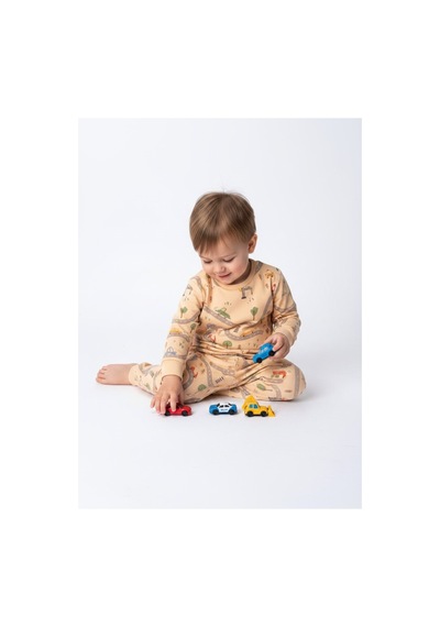 Mou&kou 1-4 Yaş Erkek Çocuk %100 Pamuk Penye Uzun Kollu Pijama Takımı Araba Desenli Turuncu Mou&kou 1-4 Yaş Erkek Çocuk %100 Pamuk Penye Uzun Kollu Pijama Takımı Araba Desenli Turuncu