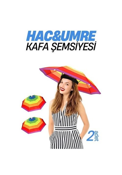 Zenvac Hac Umre Kafa Şemsiyesi Güneş Koruma Şemsiyesi 2 Adet 716266 Zenvac29