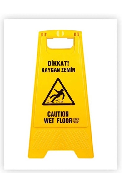 Kaygan Zemin Levhası Kaymayı Önleyici Uyarı Levhası, Kaygan Zemin İşareti, Kayma Risk Levhası