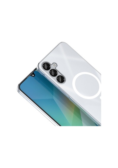 Vendas Samsung Uyumlu Galaxy A16 Kamera Korumalı M-safe Şarj Özellikli Şeffaf Zore London Sert Pc Kapak + Hayalet Ekran Koruyucu Şeffaf