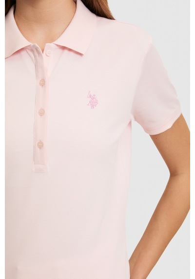 U.S. Polo Assn. U.s. Polo Assn. Kadın Açık Pembe Tişört Basic 50321818-vr078 Acık Pembe