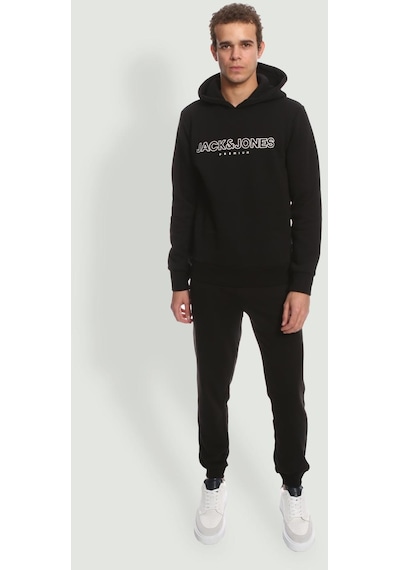 Jack & Jones Erkek Jprblajason Baskılı Kapüşonlu Sweatshirt 12249401 Siyah Jack & Jones Erkek Jprblajason Baskılı Kapüşonlu Sweatshirt 12249401 Siyah