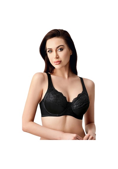 New Bra Newbra Lingerie 342305 Kadın Dantel Detaylı Balenli Toparlayacı Minimizer Sutyen Siyah New Bra Newbra Lingerie 342305 Kadın Dantel Detaylı Balenli Toparlayacı Minimizer Sutyen Siyah