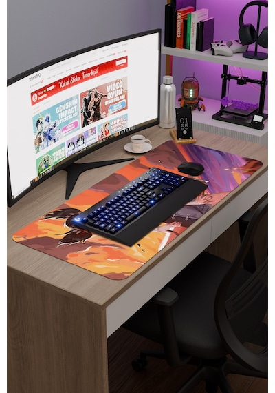 Xinyan Genshin Impact Anime Oyuncu V3 - 90x40 Xxl Gaming Mouse Pad Fare Altlığı