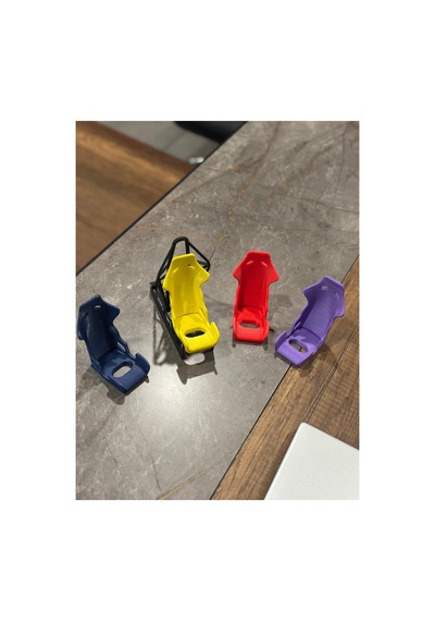 Recaro Koltuk Tasarımlı 3d Baskı Masaüstü Telefon Tutucu Şarj Uyumlu Mor