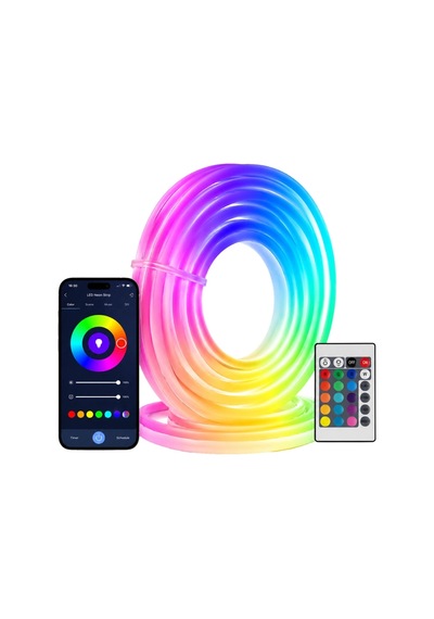 Mey İthalat 16 Milyon Renk Rgb Neon Şerit Led İç Ve Dış Mekan Dekor Işığı