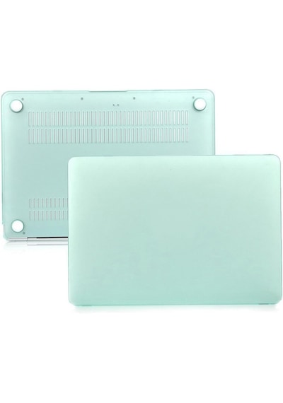 Apple MacBook Air 13.6 İnç A2681 Uyumlu M2 - A3113 M3 A3240 M4 Çip Kılıf Hardcase Su Yeşil Su Yeşilli