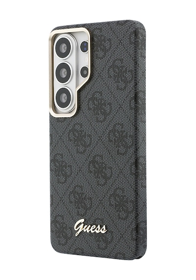 Galaxy Uyumlu S26 Ultra Kılıf Guess Lisanslı M-safe Uyumlu Script Yazı Logolu 4g Desenli Kapak Siyah Siyah
