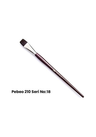 Pebeo 210 Seri Samur Düz Kesik Uçlu Fırça No 18