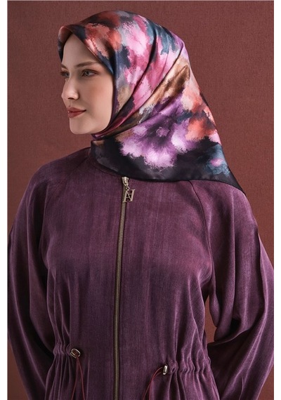 Armine Saf İpek Twill Eşarp 9613d 03 Acı kahve