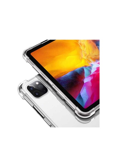 Apple Uyumlu iPad  Pro 12.9 2020 4.nesil - Zore Tablet Nitro Anti Shock Silikon Kapak-renksiz Tablet Kılıfı