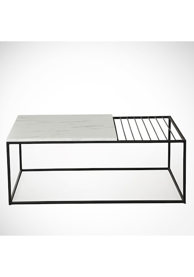Zinus Beyaz Mermer Orta Sehpa Metal & Orta Masa Marmo/Metal Ayak