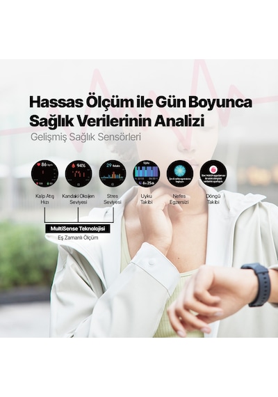 Ttec Tempus 35 MM TFT Ekranlı Yuvarlak Metal Kasa Akıllı Saat