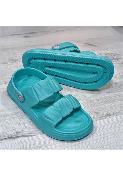Calx 1260 Su Yeşili Hafif Rahat Kadın Terlik & Sandalet 001