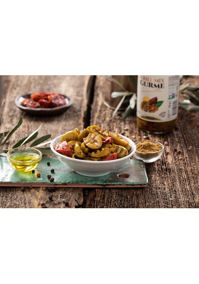 Izgara Mix Zeytin Salatası Cam Kavanoz 530 Gr