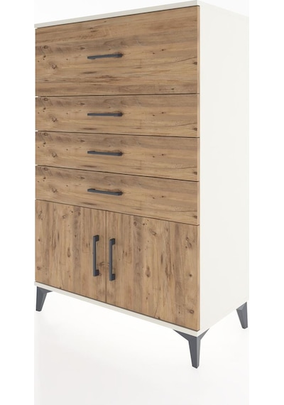Hyperion Dolap 4 Çekmeceli 2 Kapaklı 88x44x134 Aytaşı-çam Aytaşı