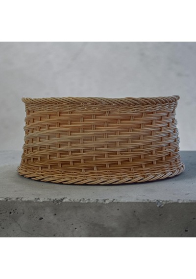 Handanrattan El Örgüsü Doğal Rattan Oval Düzenleyici Sepet 20x40x18 Cm