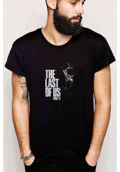 The Last Of Us Part 2 Baskılı Siyah Erkek Tshirt (528886001)