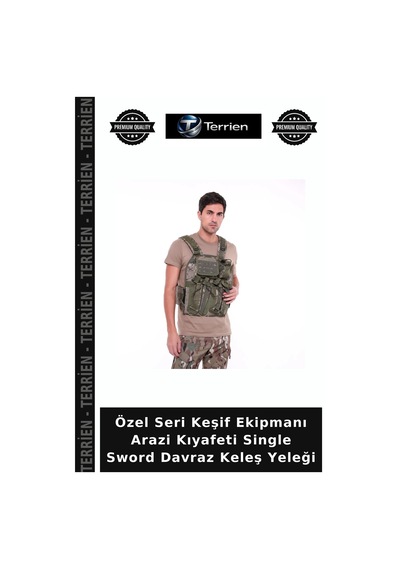 Terrien Özel Seri Keşif Ekipmanı Arazi Kıyafeti Single Sword Davraz Keleş Yeleği Çok Renkli