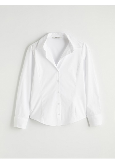 Lcw Vision Beyaz Slim Fit Kadın Gömlek