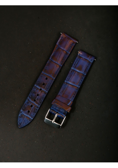 Hakiki Deri 22mm Akıllı Pimli Saat Kordonu Lacivert 52397232