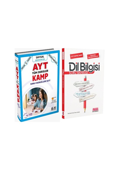 Gür Yayınları Ayt Sayısal Kamp Soru Fasikülleri Ve Akm Dil Bilgisi Soru Bankası Seti 2 Kitap