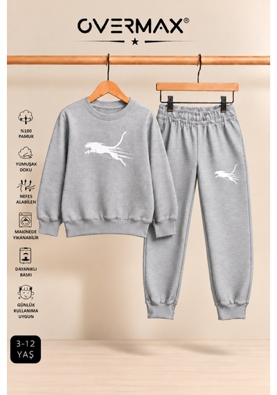 Overmax Çita Baskılı Çocuk Bisiklet Yaka Sweatshirt Eşofman Takımı- 3-12 Yaş Gri - Gri - 934285155 Gri - Gri Overmax Çita Baskılı Çocuk Bisiklet Yaka Sweatshirt Eşofman Takımı- 3-12 Yaş Gri - Gri - 934285155 Gri - Gri