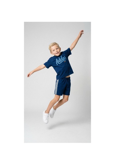 Poala Kids Logolu Mavi Şort Takım