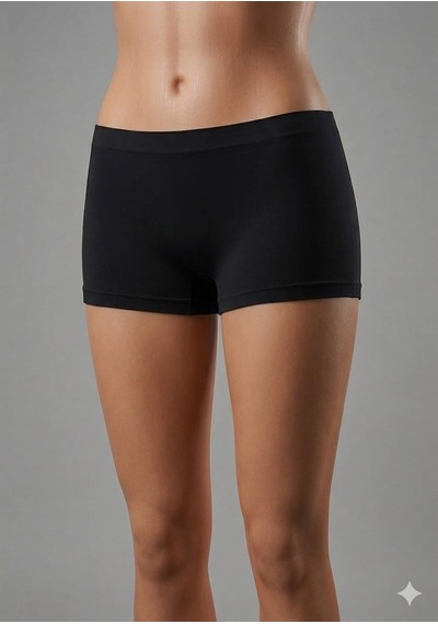 6 Adet Özlem Bayan Short Boxer 030 Siyah
