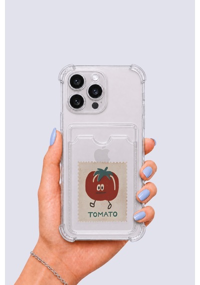 Apple iPhone Uyumlu 15 Pro Max Kartlıklı Tomato Desenli Kılıf