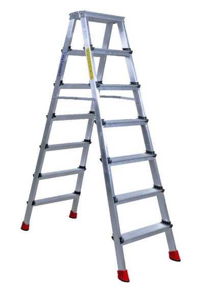 7+7 Çift Çıkışlı Premium Alüminyum Merdiven 50x20 Çok Amaçlı/pratik/kolay 153cm