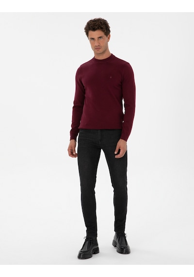 Pierre Cardin Erkek Plum Kazak /triko 50315456-vr177 Plum