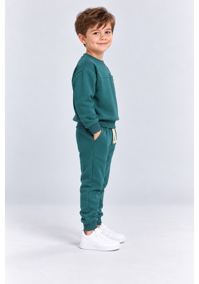 Ahengim Erkek Çocuk Cepli Sweatshirt Ve Jogger Eşofman Altı 2 Li Takım Günlük Rahat Çocuk Eşofman Seti Ak125 Koyu Yeşil Ahengim Erkek Çocuk Cepli Sweatshirt Ve Jogger Eşofman Altı 2 Li Takım Günlük Rahat Çocuk Eşofman Seti Ak125 Koyu Yeşil