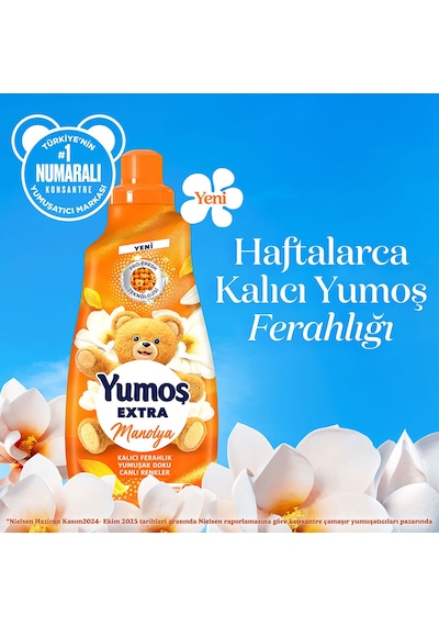 Yumoş Extra Çamaşır Yumuşatıcı 60 Yıkama Manolya 1440 Ml X2 Diğer