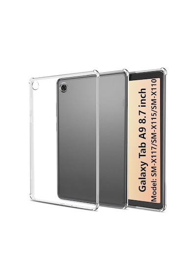 Samsung Galaxy Tab A9 Uyumlu 8.7" Sm-x117/sm-x115/sm-x110 Kılıf Şeffaf Anti Şok Köşe Korumalı