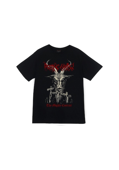 Stoned&Fame Rotting Christ Baskılı Unisex %100 Pamuk Siyah T-shirt SIYAH