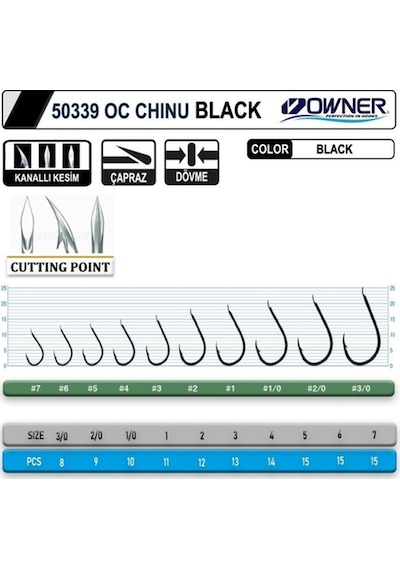 OWNER 50339 CUT CHINU NO 1/0 OLTA İĞNESİ