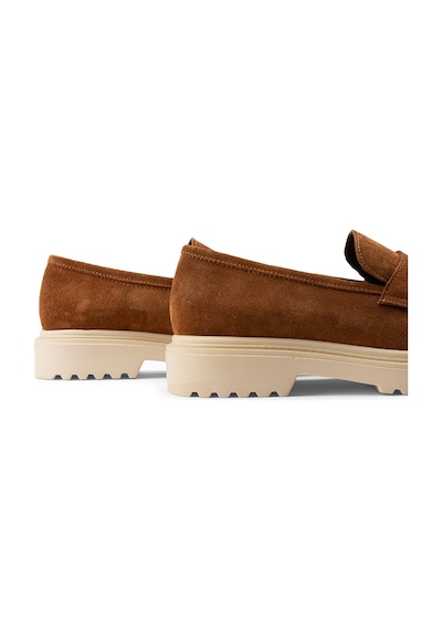 Deery Hakiki Süet Taba Rengi Loafer Kadın Ayakkabı - 01903ztbap01 Taba