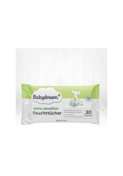 Babydream Bebek Islak Mendil Çok Hassas Cilt Aloe Veralı 30'Lu