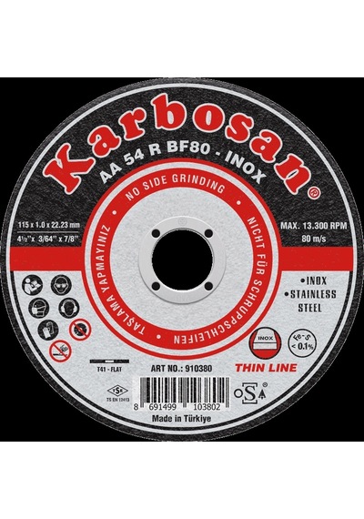 Karbosan Inox Kesici Disk 115 1,0