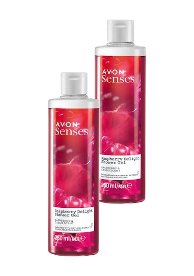 Avon Raspberry Delight Frambuaz Ve Frenk Üzümü Kokulu Duş Jeli 2 x 250 ML