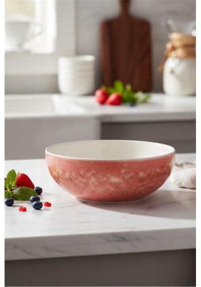Coupe Shape Rosa Kase 18 Cm Şık Ve Modern Porselen Kase Krem