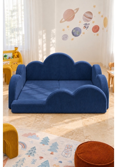 Funbed Junior Bulut Tasarımlı Çocuk Yatağı, Karyola Ve Oyun Matı Seti Lacivert - 938609351 Funbed Junior Bulut Tasarımlı Çocuk Yatağı, Karyola Ve Oyun Matı Seti Lacivert - 938609351